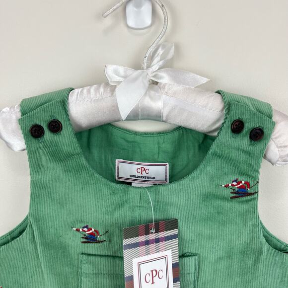 Classic Prep Childrenswear Tucker Overalls Frosty Spruce Skier 6-9 Months NWT - Picture 2 of 8